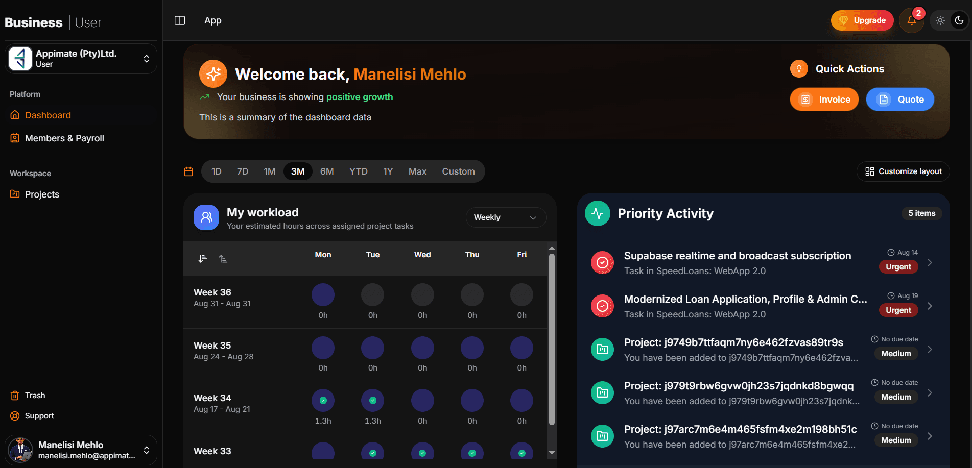 Appimate Business preview 3